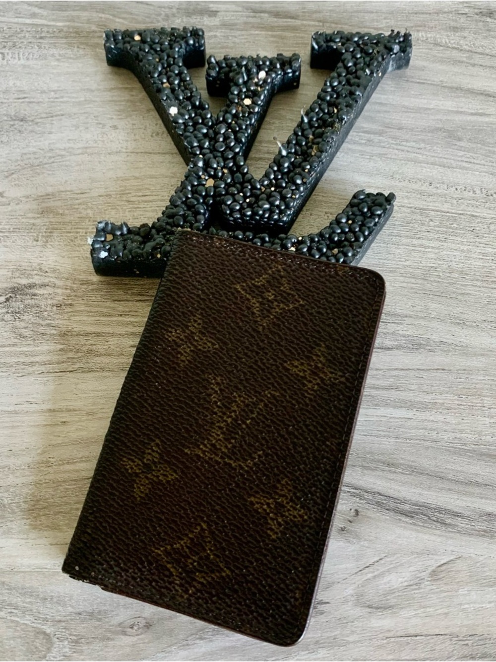 Vintage Compact Louis Vuitton card holder in dark brown monogram canvas. - Picture 3 of 12